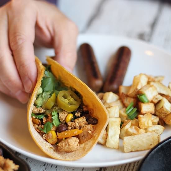 Vegan breakfast tacos