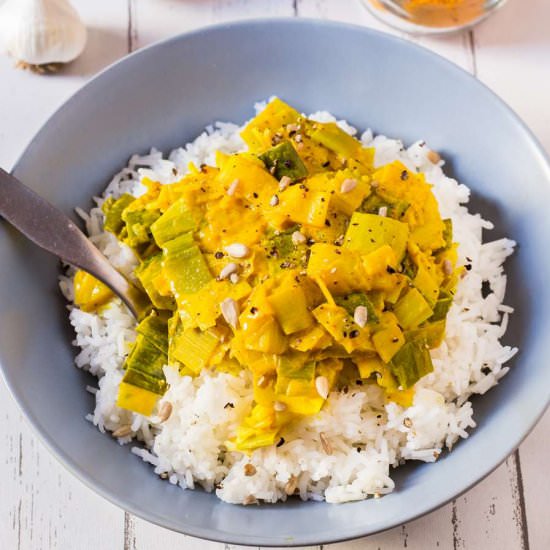 Easy Vegan Leek Curry