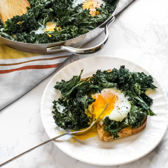 Crispy Kale and Egg Bake