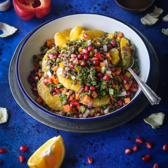 lentil and orange salad