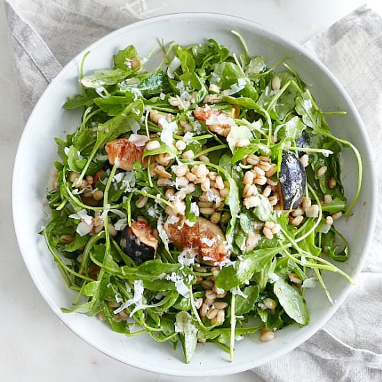 Fig and Barley Arugula Salad
