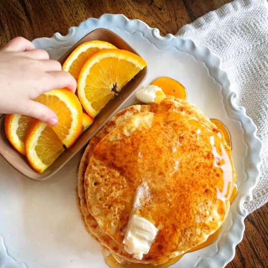 Fluffy Whole Wheat VEGAN Pancakes