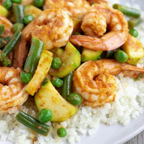 Red Curry Shrimp Stir Fry