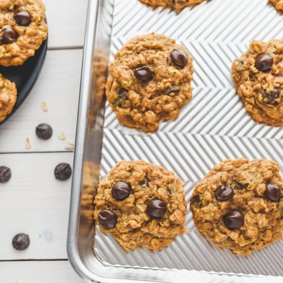 Pumpkin Oat Chocolate Chip Cookie