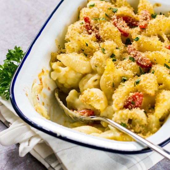 Cauliflower Cheese Vegan Pasta Bake