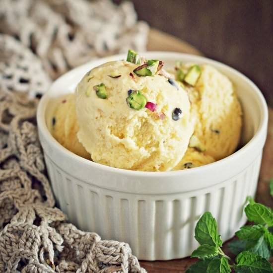 Egg Free Mango Passion Fruit Gelato