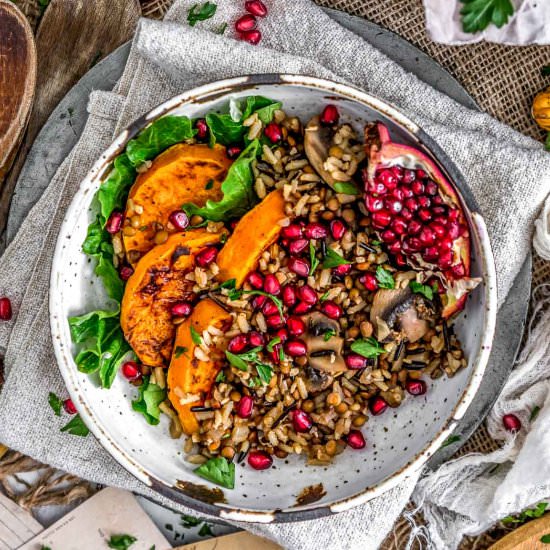 Lentil Mushroom Wild Rice Pilaf