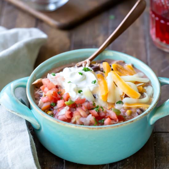 Slow Cooker Chicken Enchilada Chili