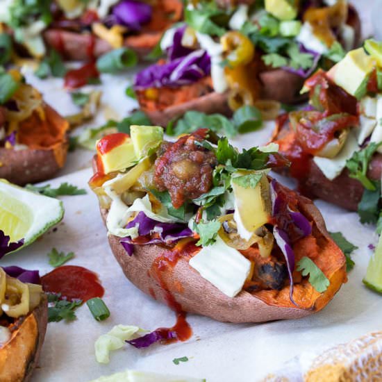 Healthy Twice Baked Potato Skins