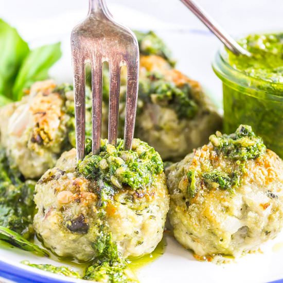 Chicken Pesto Meatballs