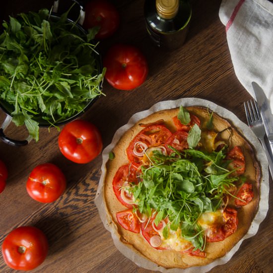 Chickpea flour pizza