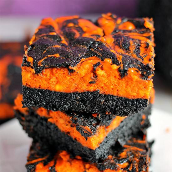 Halloween Swirl Brownies