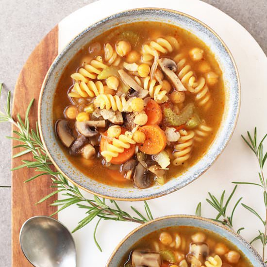 Chickpea Vegetable Noodle Soup