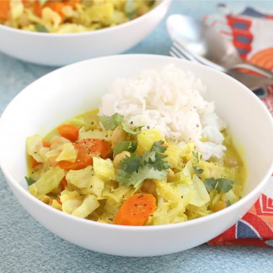 Cabbage Coconut Curry