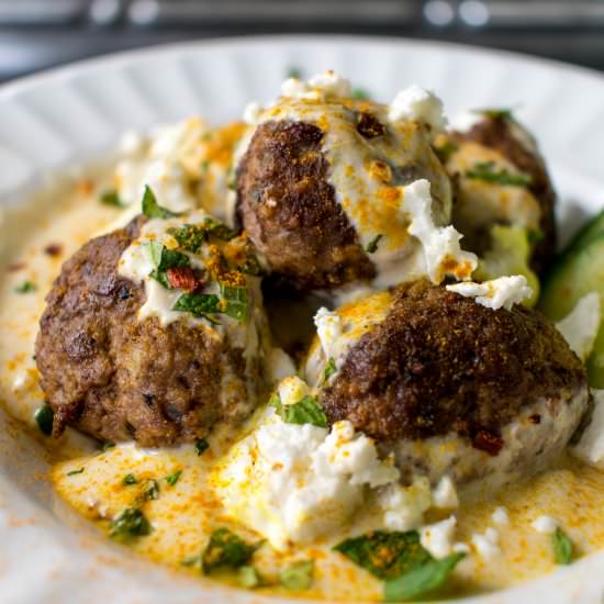 Spiced Meatballs with Yogurt Sauce