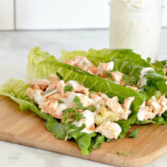 Buffalo Chicken Lettuce Wraps