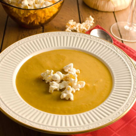 Pumpkin Popcorn Soup
