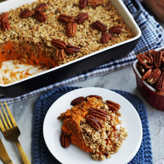 Sweet Potato Mash with Oat Topping