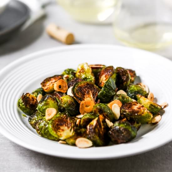 Roasted Garlicky Brussels Sprouts
