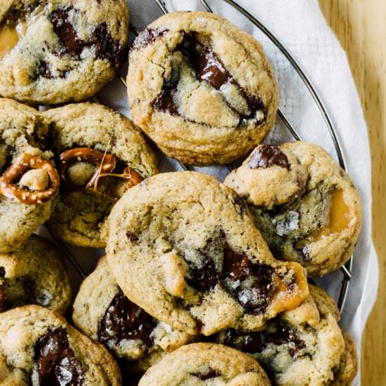 Caramel Chocolate Chunk Cookies