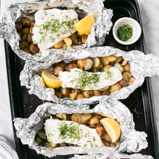 Cod, Chorizo and Foil Packets