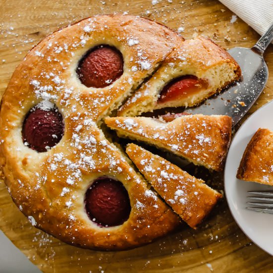 Olive Oil Plum Cake