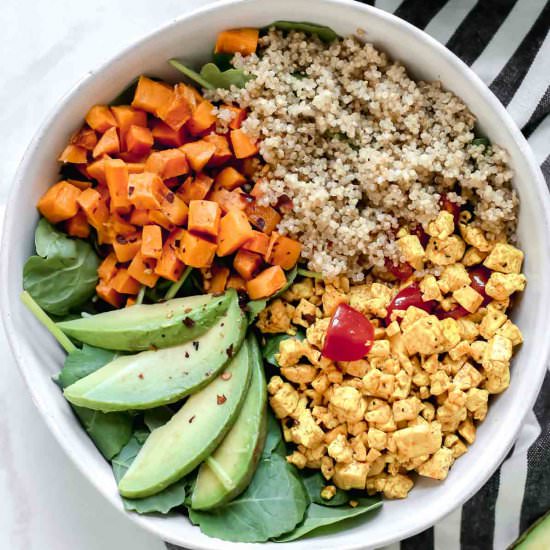 Tofu Scramble Vegan Breakfast Bowl