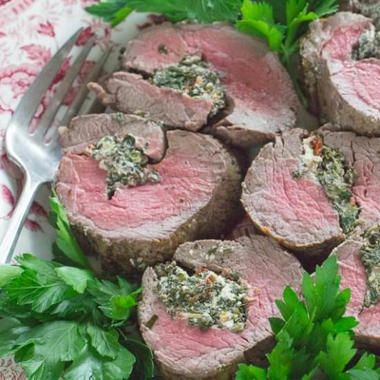 Beef Tenderloin Stuffed