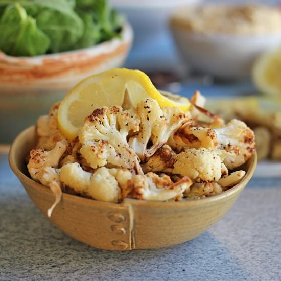 Easy roasted cauliflower with lemon