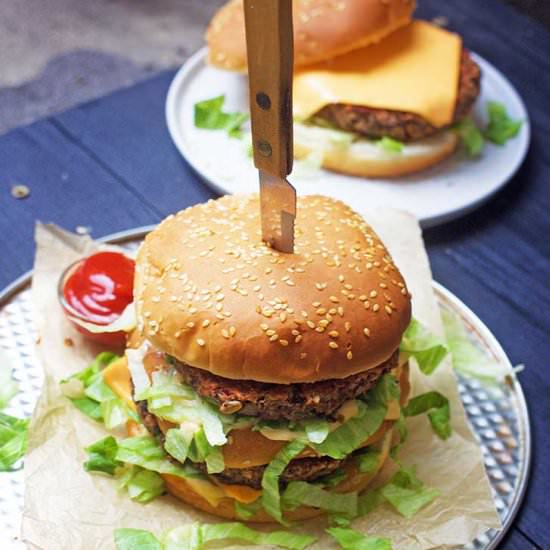 Vegan Big Mac Burger