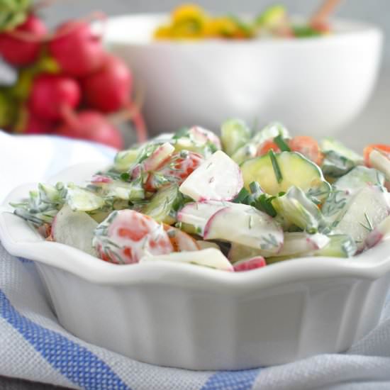 Tomato Cucumber Radish Salad