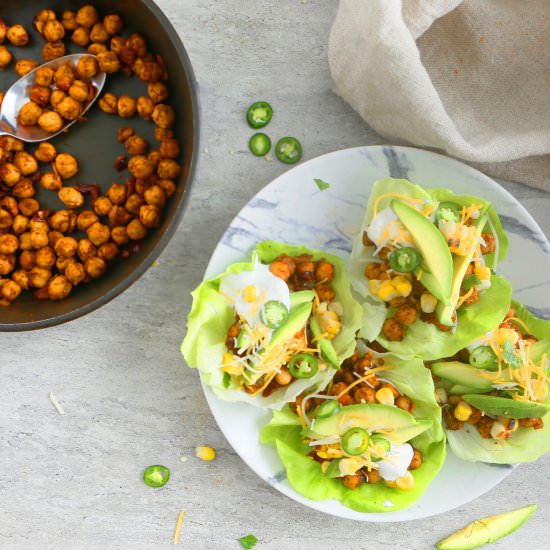 Chickpea Taco Lettuce wraps