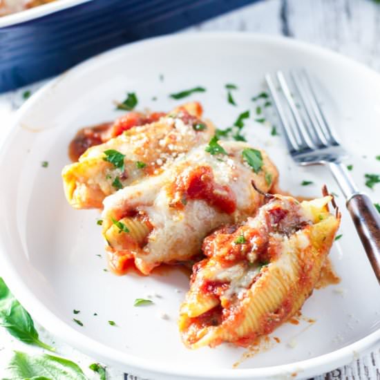 Three Cheese Stuffed Pasta Shells