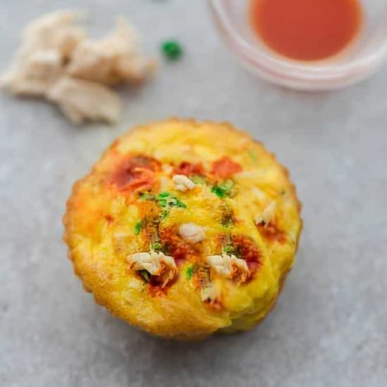 Buffalo Chicken Egg Muffins