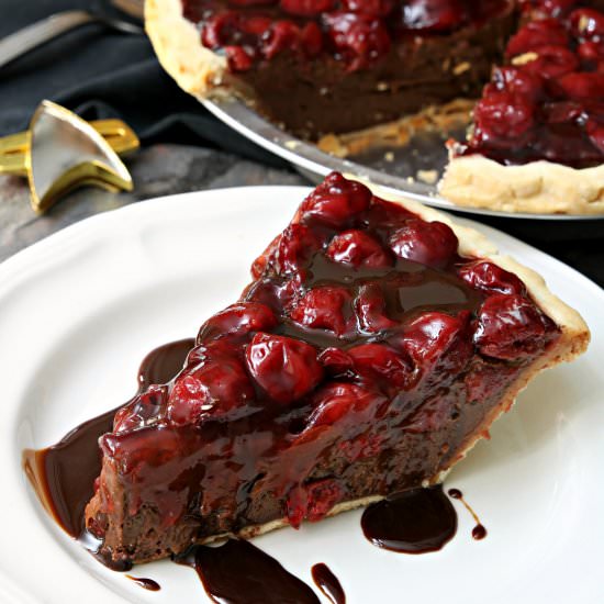 Fudge-Ripple Cherry Cheesecake