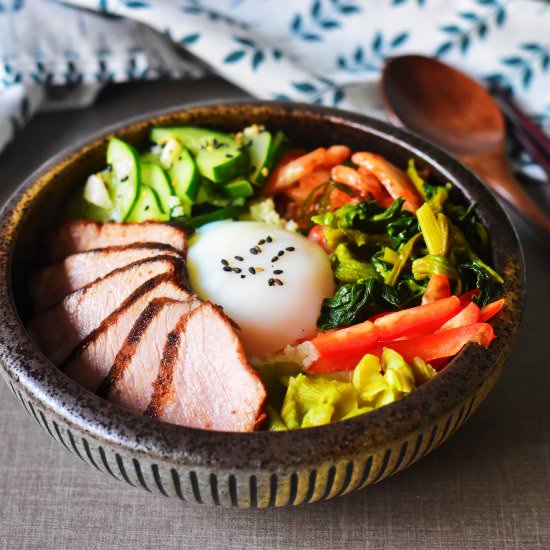Low-carb Korean Bibimbap