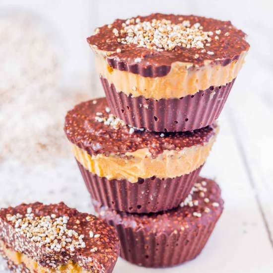 Peanut Butter Amaranth Crunch Cups