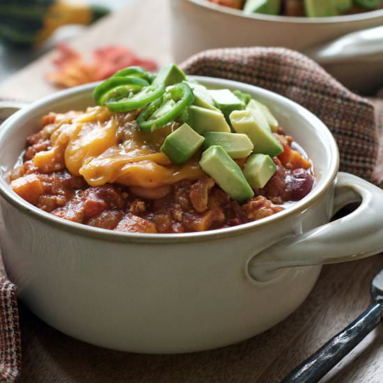 Turkey & Sausage Sweet Potato Chili