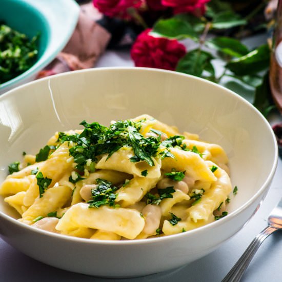 White Bean Cheesy Pasta