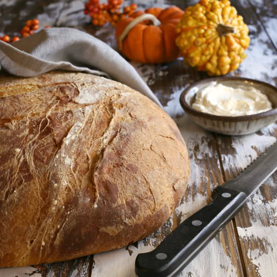 Pumpkin Boule Bread
