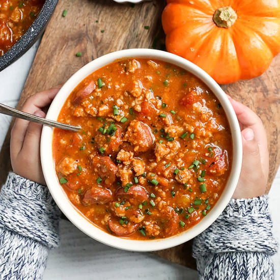 Paleo Whole30 Pumpkin Chili