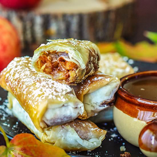 Swedish Apple Pie Fillo Rolls