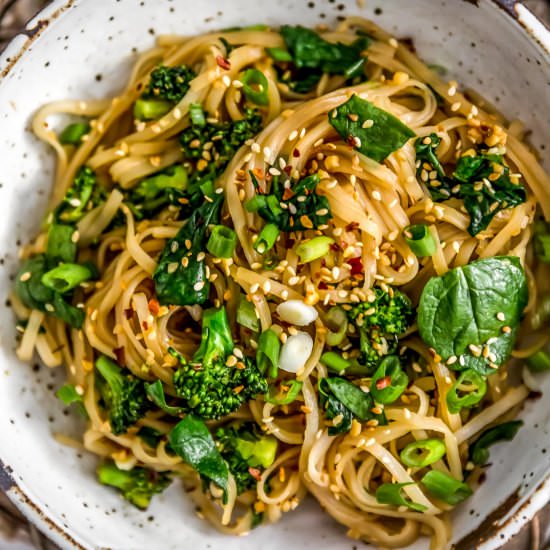 Oil Free Garlic Sticky Noodles