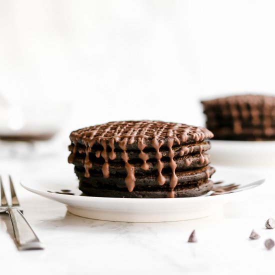 Healthy Dark Chocolate Pancakes