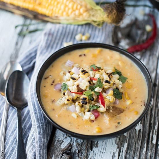 Sweet Corn Cheesy Chowder