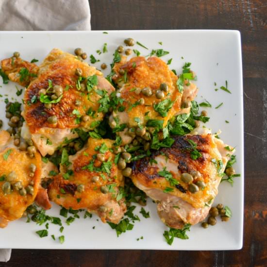 White Wine Braised Chicken Thighs
