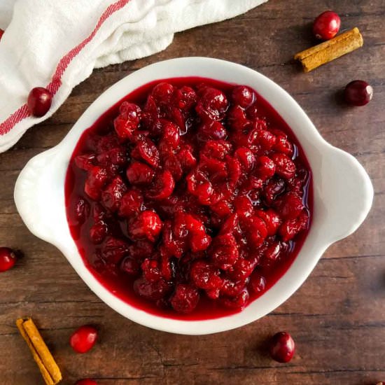 Bourbon Orange Cranberries