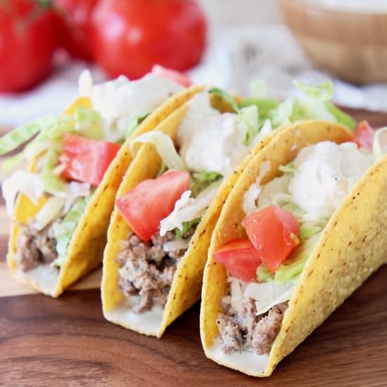 French Onion Dip Tacos