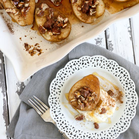 Healthy Baked Pears with Honey