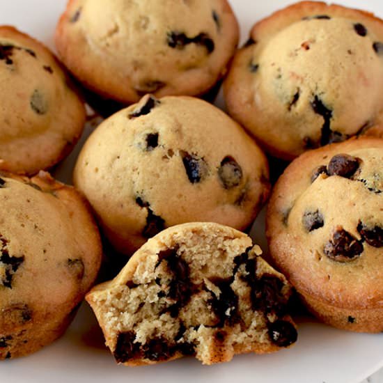 Dairy Free Chocolate Chip Muffins